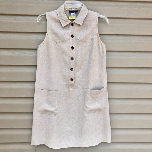 JSG Petities Sleeveless Oatmeal Dress 6P - Picture 1 of 8